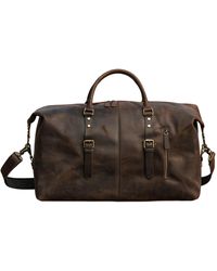 Touri - Zip Detail Genuine Leather Holdall - Lyst