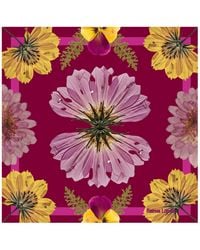 Baines London - 'Joy' Autumn Pure Silk Floral Scarf - Lyst