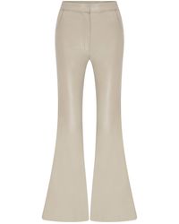NAZLI CEREN - Tora Vegan Leather Flared Trousers - Lyst