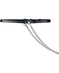 Haute Cuir - Chained Skinny Leather Belt - Lyst