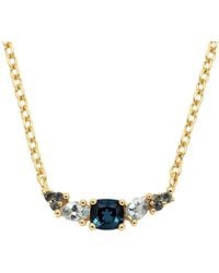 Dainty London - Elegant Topaz Cluster Necklace - Lyst