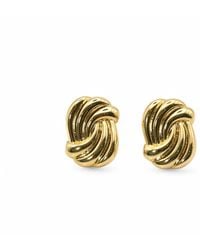Miss Cecilia - Ridge Knot Stud Earrings - Lyst