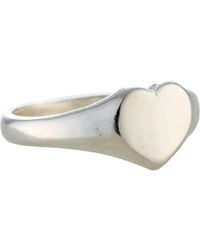 Posh Totty Designs - Sterling Silver Heart Signet Ring - Lyst