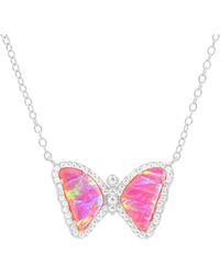 KAMARIA - Mini Opal Butterfly Necklace - Lyst