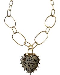 Rare Matters Jewelry - Neutrals Dalmatian Jasper Heart Beaded Pendant Necklace - Lyst