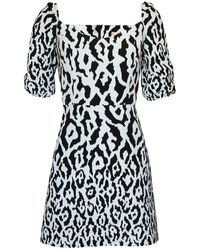 2KStyle - Ciana A-Line Animal Print Jacquard Mini Dress - Lyst
