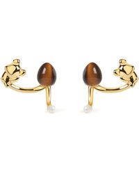 Freqnc Atelier - Cuddly Bear Earrings Tiger Eye Ear Jackets - Lyst