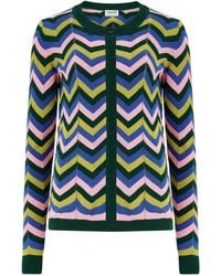 Sugarhill - Rochelle Cardigan Multi, Ocean Chevron - Lyst