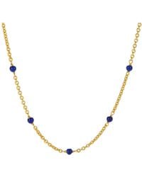 Janus Edinburgh - Ba Lapis Beaded Vermeil Short Chain Necklace - Lyst