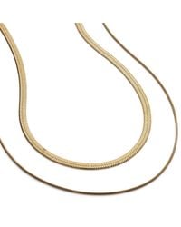 Elk & Bloom - Double Snake Chain Choker - Lyst