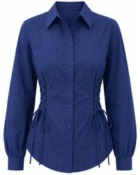 Exquise - Arcene Fitted Waist Balloon Sleeve Shirt - Lyst