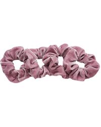 Soft Strokes Silk - Silk Velvet Handmade French Scrunchie Set Of Four - Lyst