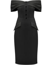 Tia Dorraine - Steel Confidence Off-Shoulder Midi Dress - Lyst