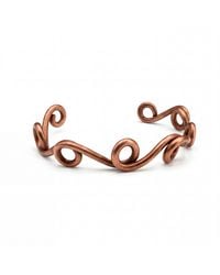 Anatoliacraft - Solid Copper Twisted Wave Cuff Bracelet - Lyst