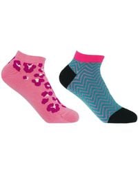 Peper Harow - Made in England - Leopard & Zigzag Trainer Socks Bundle - Lyst