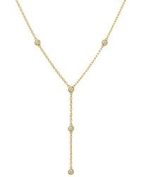 Lily Flo Jewellery - Aurora Five Diamond Lariat Y Necklace - Lyst