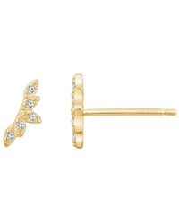 Diamonbliss - Marilyn Monroe Leaf Stud Earrings - Lyst