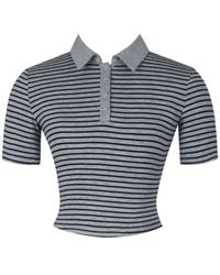 Miss Circle New York - Westley & Lyocell Jersey Striped Polo Top - Lyst