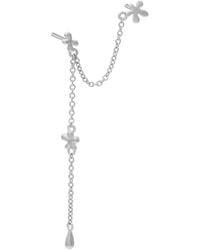 Lucy Quartermaine - Solid Sterling Splash Double Post Earring With Drop - Lyst
