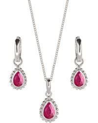Charlotte's Web Jewellery - July Birthstone Sterling Necklace And Earring Set - Lyst