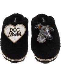 Laines London - Teddy Closed Toe Slippers With Vinny Italian Greyhound & Dog Mum Mom Brooches - Lyst