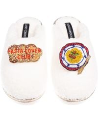 Laines London - Laines X Juliet Closed Toe Slippers With Pasta Lover Club Brooches - Lyst
