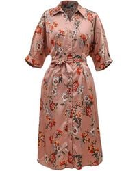 Smart and Joy - Shirt Dress With Floral Print - Lyst