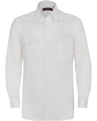 DAVID WEJ - Hugo Linen Front Pocket Shirt - Lyst