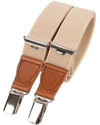 LE COLONEL - Neutrals Camel Leather Sahara Skinny Braces - Lyst