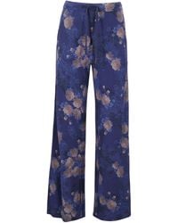 lords of harlech - Sanchez Lans Floral Stretch Knit Drawstring Pant - Lyst