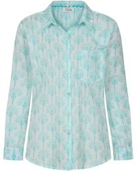 Luella Fashion - Neutrals Biarritz Cotton Shirt Printed Pattern Aqua - Lyst