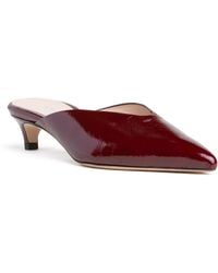 Beautiisoles by Robyn Shreiber Made in Italy - Gal Burgundy Leather Mule With Low Heel Comfortable For Evening & Day Wear - Lyst