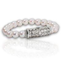 Daneila Léon - Sterling Freshwater Pearls & Diamonds Strand Bracelet - Lyst