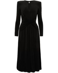 Nissa - Crystal-Detail Midi Dress - Lyst