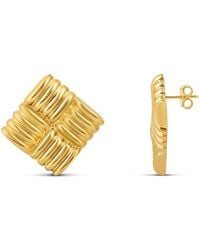 SHYMI - Textured Square Statement Studs - Lyst