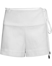 Audrey Vallens - Neutrals Selene Twill Shorts - Lyst