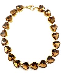 Achala Handcrafted - Topaz Crystal Heart Shaped Necklace - Lyst