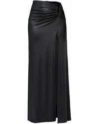 AGGI by HALEWSKI - Elodia Pearl Sequined Maxi Skirt With Slit - Lyst