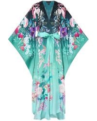 Meng - Ombre Silk Satin Warp Dress - Lyst