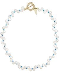 Farra - Flower Petal Freshwater Pearls With Choker - Lyst