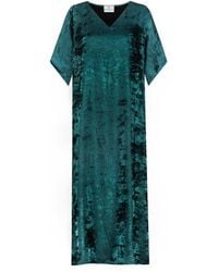 DHARA SHETH DUBAI - Shadow Of Sequin Shimmer Long Kaftan Party Dress With Side Slit - Lyst