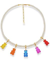 Ninemoo - Interchangeable Bear Charm Pearl Necklace - Lyst