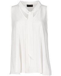 Conquista - Neutrals Ecru Tie Detail Sleeveless Top - Lyst