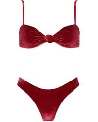Aguaclara - Rouge Front Knot Top - Lyst