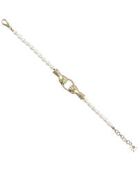 Artisan - 14K Diamond, Freshwater Pearl & Thread Claddagh Bracelet - Lyst