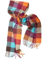 Kinalba - Oban Rich Autumn Block Cashmere Scarf - Lyst