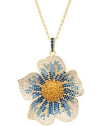 LÁTELITA London - Pansy Blue Necklace Gold - Lyst