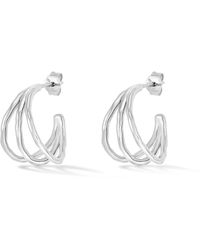 Dower & Hall - Small Triple Row Waterfall Hoops - Lyst
