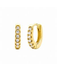 Belinda Jewelz - Everyday Pavé Huggie Hoops - Lyst