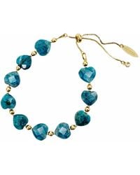 Farra - Heart-Shaped Apatite Adjustable Bracelet - Lyst